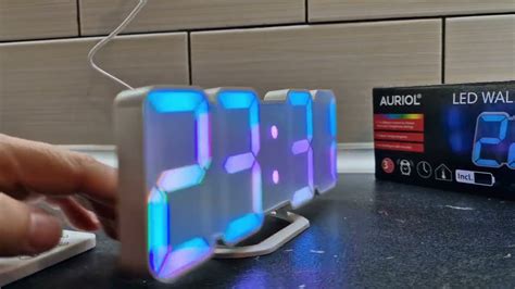 Unboxing and review of AURIOL clock. Digital RGB LED clock .